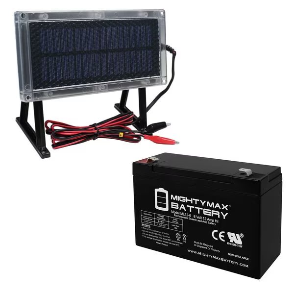 6V 12AH Replacement Battery compatible with Sigmas SP6-12HR With 6V Solar Panel, Mighty Max Battery, Mfr#: MAX3469280